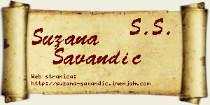 Suzana Savandić vizit kartica
